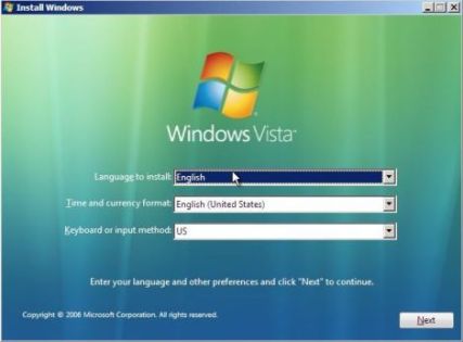 Windows Vista Recovery Environment