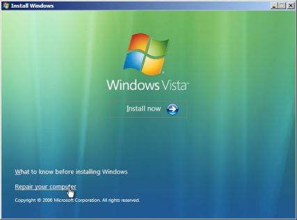 Windows Vista Recovery Console