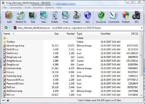 desktop themes for vista. WinRAR Windows Vista Theme