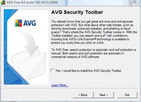 Disable AVG Security Toolbar from Installation