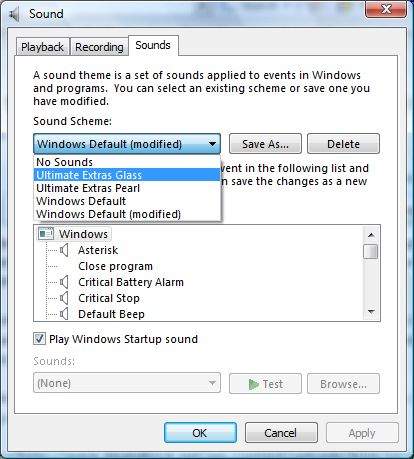 changing windows sound schemes