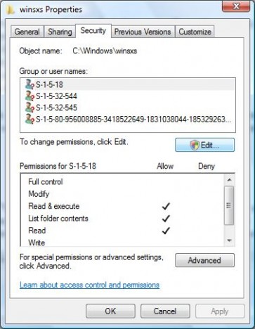 Change Files and Folders Permissions in Windows Vista
