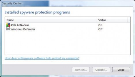Installed Spyware Protection Programs