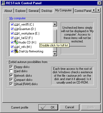 RESTrick Control Panel