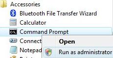 Open Elevated Command Prompt as Administrator