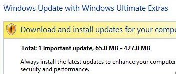 Windows Vista SP1 on Windows Update