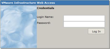 VMWare Server 2.0 Login Screen