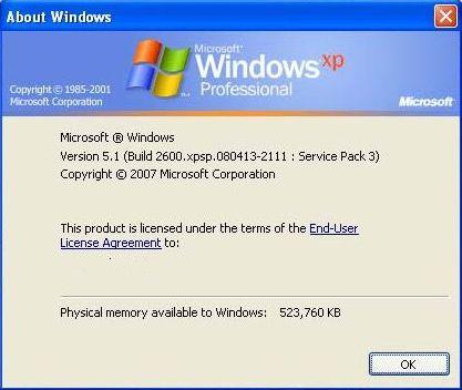 Windows XP with SP3