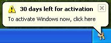 pictograma cheie de activare în XP SP3 zona de notificare