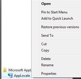 AppLocale without Run as Administrator in Vista