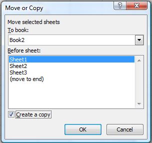 Create a Copy of Excel Sheet