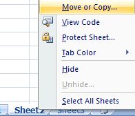 Move or Copy Excel Worksheet