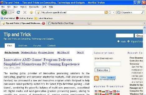 Mozilla Firefox 3.0 RC1 Available for Download - Tip and Trick