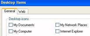 Internet Explorer in Desktop Items