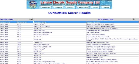 LESCO Consumers Search