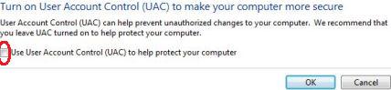 Turn Off and Disable User Account Control in Vista
