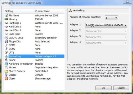 Set Virtual PC 2007 Machine to Use Host Wireless Adapter