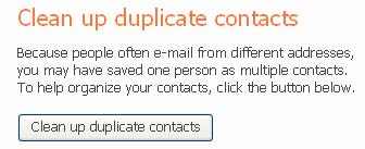 clean up duplicate contacts