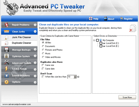 advanced-pc-tweaker-duplicate-cleaner