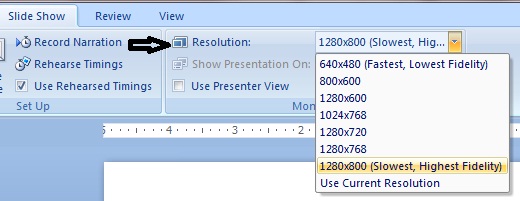 How to Set Optimum Screen Resolution for PowerPoint Presentation - Tip ...