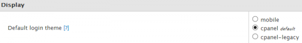 cPanel Login Theme