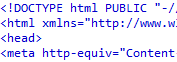 Head element without meta profile