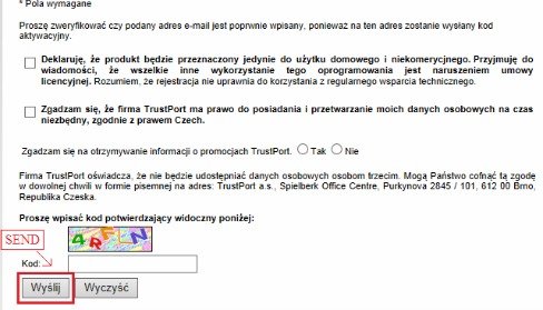 TrustPort Internet Security 2013 Send