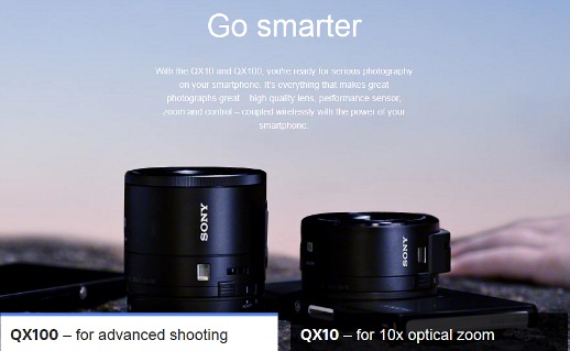 Sony QX100 and QX10 Smart Lenses That Turn Phones Into True Cameras