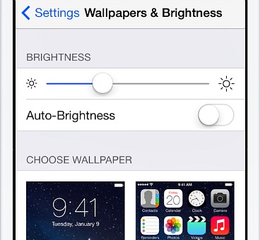 Turn off Auto-brightness