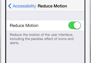 turn off parallax motion