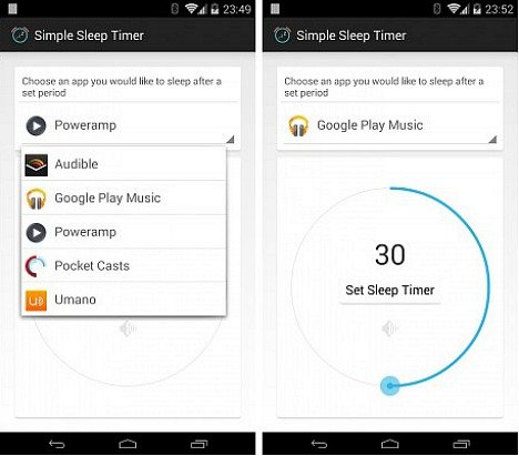 Super Simple Sleep Timer For Android Smartphone Turn Off Music When You Fall Asleep