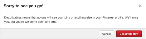 How To Completely Deactivate Pinterest Account