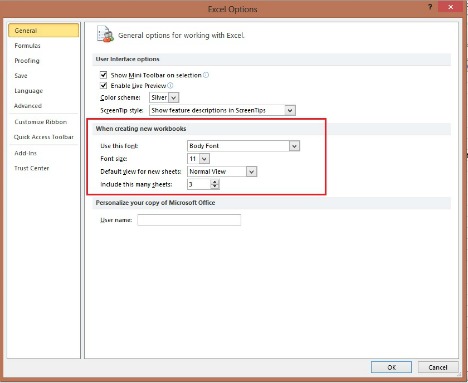 How to Set or Change the Default Font in Excel 2013 2010
