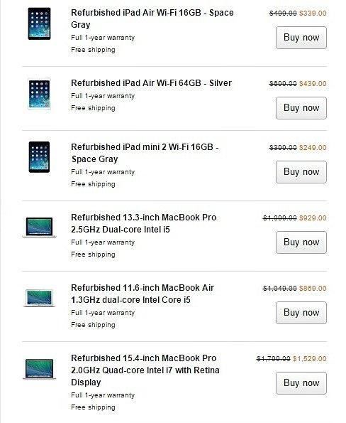 Refurbished and Clearance Mac, iPad & iPod Products At Cheaper Price in Apple Store