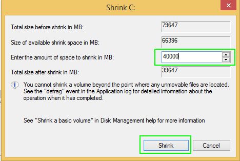 shrink c