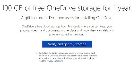 Microsoft Offers 100GB of Free OneDrive Storage to Dropbox Users Worldwide, Here’s How To Grab It