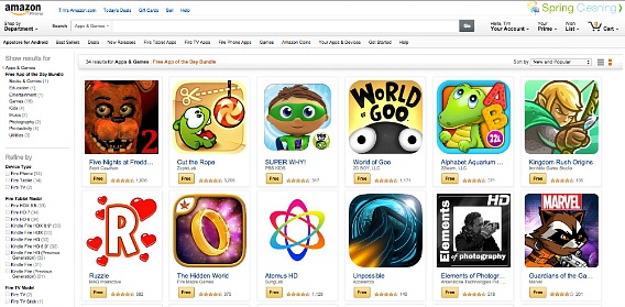 Amazon Offer $105 Worth of 34 Android Apps and Games For Free