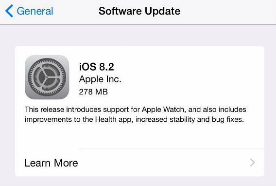 iOS 8.2 Direct Download Link for iPhone, iPad, and iPod touch and Full Changelog Lists