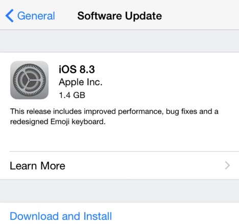 iOS 8.3 for iPhone, iPod touch and iPad Released for Download