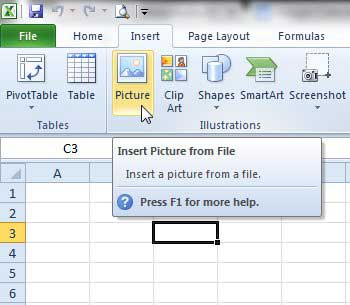 How to Insert a Picture Into a Cell in Excel 2003