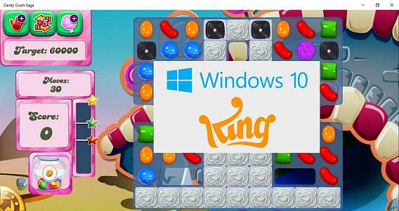 Candy Crush Saga Available For Windows 10 Pre-installed