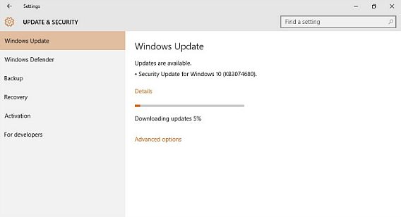 Download and Install Windows 10 Build 10240 Update