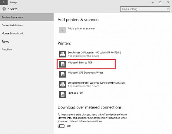 How to Enable Print to PDF Feature in Windows 10