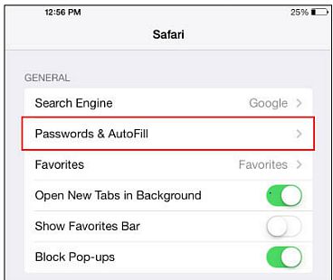 Manage Safari Username and Passwords Saved on iPhone