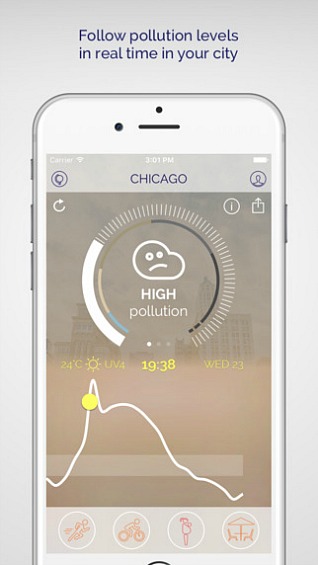 Weather Forecasting App For Urban Air Pollution - Plume Air Report for iOS and Android