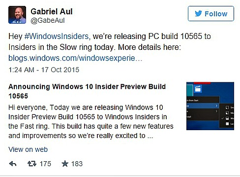 Windows 10 Build 10565 ISOs file Released to Enrolled Windows Insiders