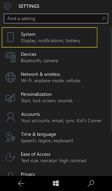 How To Enable Or Turn On Windows 10 Mobile Device Encryption (Complete Guide) settings main