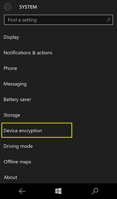 How To Enable Or Turn On Windows 10 Mobile Device Encryption (Complete Guide) settings system