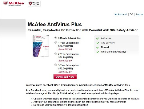 McAfee AntiVirus Plus 2016 Free Download With 6-Months Subscription Genuine License Serial Key