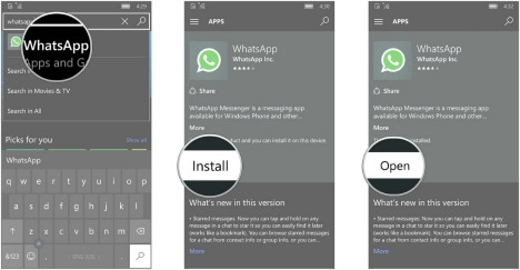 How To Download and Setup WhatsApp on Windows 10 Mobile install